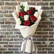 Букет цветов из:  Розы #REPLACE_PRED# Посёлок центральной усадьбы совхоза Мир