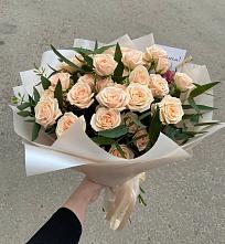Букет Кремовые розы Латте #REPLACE_PRED# Посёлок центральной усадьбы совхоза Мир