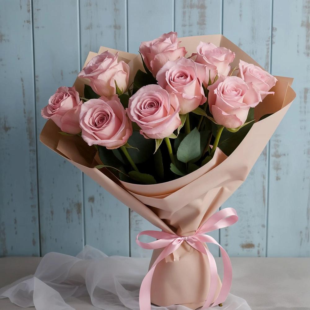 Букет цветов из: Розы в Посёлок центральной усадьбы совхоза Мир