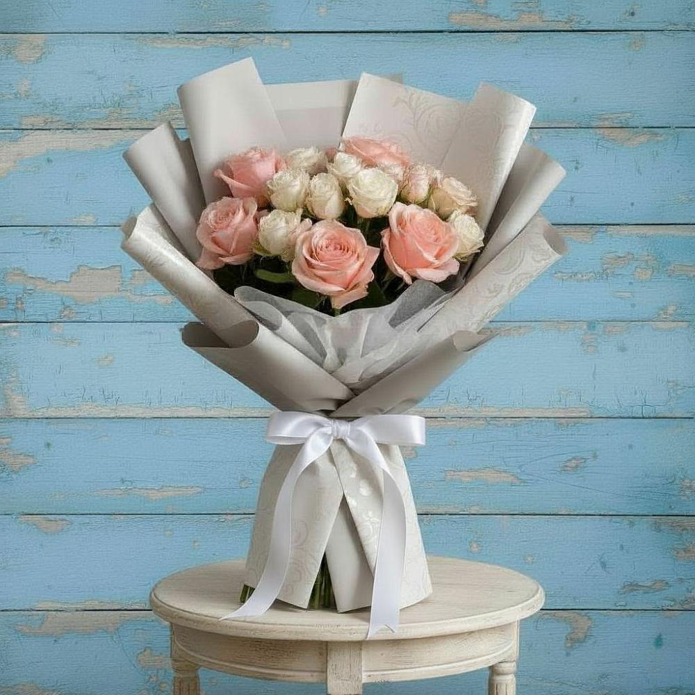 Букет цветов из: Розы в Посёлок центральной усадьбы совхоза Мир