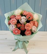 Букет цветов из:  Розы #REPLACE_PRED# Посёлок центральной усадьбы совхоза Мир
