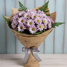 Букет цветов из:  Хризантемы в Посёлок центральной усадьбы совхоза Мир