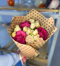 Букет цветов из:  Розы #REPLACE_PRED# Посёлок центральной усадьбы совхоза Мир