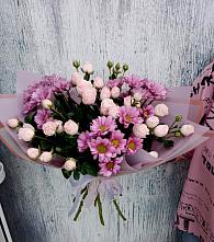 Букет цветов из:  Розы и Хризантемы #REPLACE_PRED# Посёлок центральной усадьбы совхоза Мир