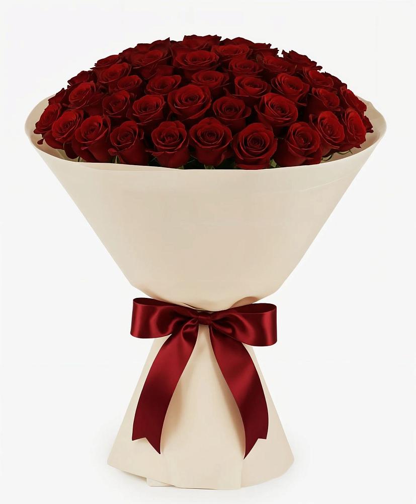 Букет 101 Бордовая роза Блэк Бакарра в Посёлок центральной усадьбы совхоза Мир