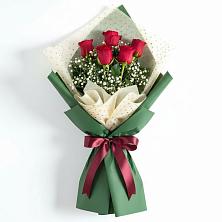 Букет цветов из:  Розы в Посёлок центральной усадьбы совхоза Мир